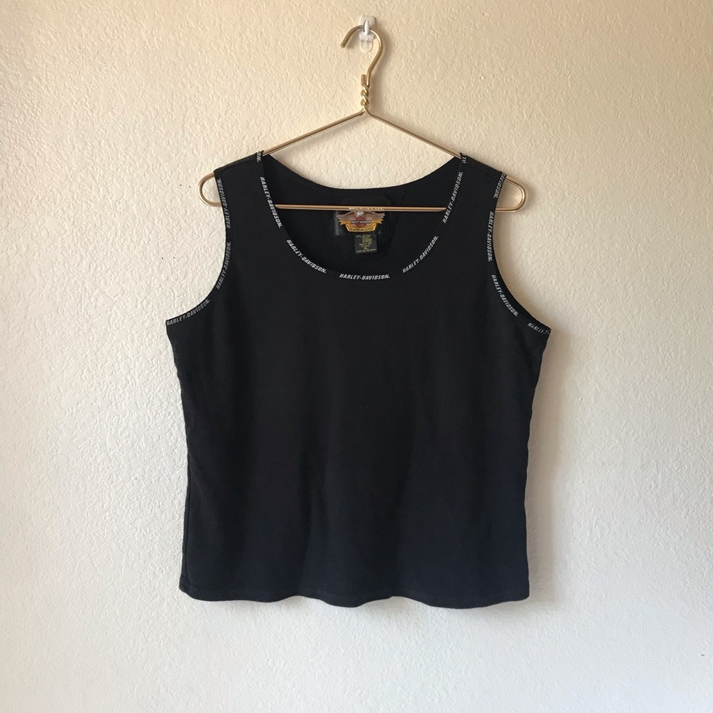 Harley Davidson Black Tank with Logo trim